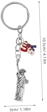 CHILDWEET USA Flag Keychain Pendant Lightweight Travel Souvenir