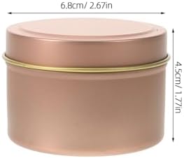 Cabilock 12pcs Iridescent Metal Candle Tins for DIY