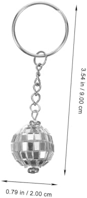 6pcs Retro Disco Keychain Pendant for Stylish Backpack Accessories