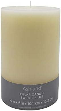 12 Pack Ivory Pillar Candles 4 x 6 Inches