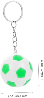 4pcs Realistic Soccer Keychain Pendants Durable Football Keyrings for Boys