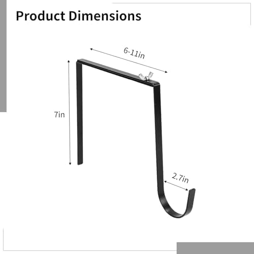 Adjustable Cemetery Wreath Holder Hooks 8-Pack