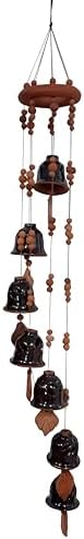 Purpledip Terracotta Wind Chime with 7 Bells