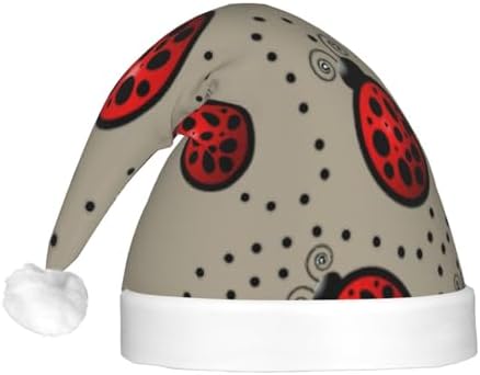 Art Ladybug Tracks Print Christmas Hat with LED Lights