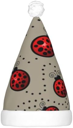 Art Ladybug Tracks Print Christmas Hat with LED Lights