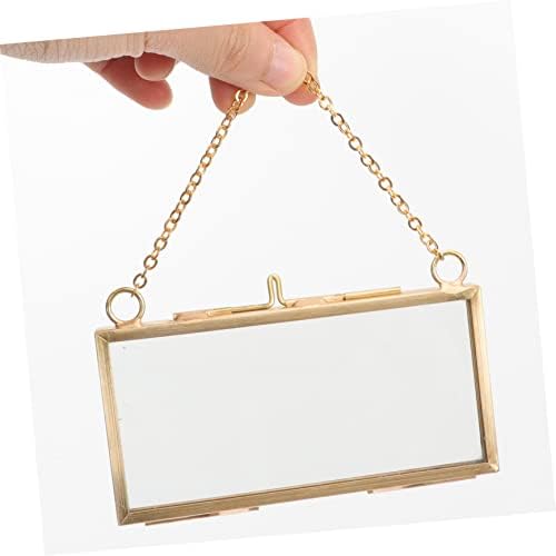 Healifty Brass Frame for Dried Flowers and Artwork Display