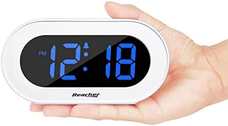 REACHER Small LED Digital Alarm Clock with Snooze and Brightness Control