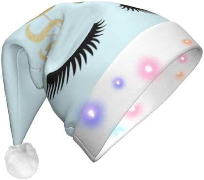 Vibrant Christmas Hat with LED Lights for Adults