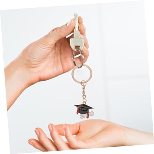 5pcs Zinc Alloy Graduation Cap Keychain Charms