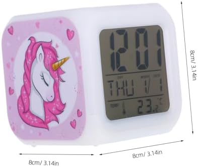 Zerodeko LED Unicorn Alarm Clock with Silent Mute Function