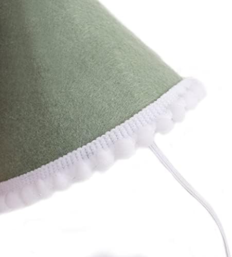 Baby Party Handmade Felt Hat - Green Birthday Photo Booth Prop