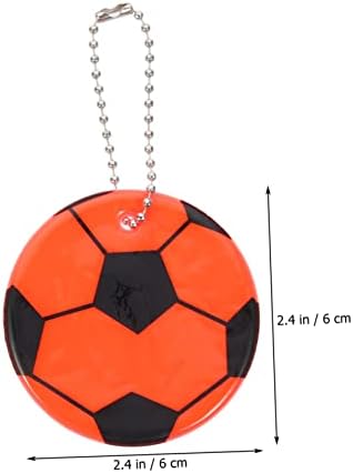 12pcs Reflective Soccer Party Favors Hanging Decor Keychain