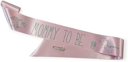 Dinosaur Baby Shower Pins with Sash Set