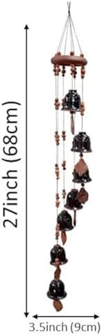 Purpledip Terracotta Wind Chime with 7 Bells