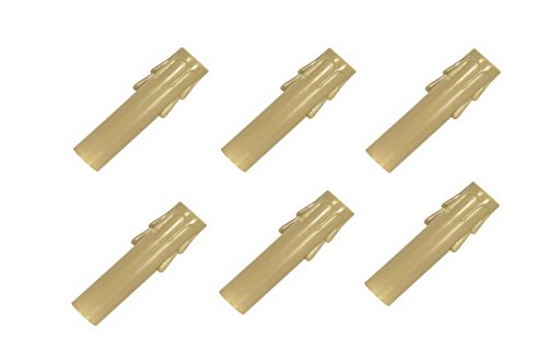 Cream Fiber Drip Candelabra Base 3 Inch Candle Covers Set of Six