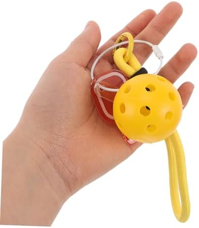 Toyvian Mini Pickleball Keychain Portable Sports Themed Keyring