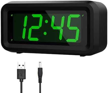 Kwanwa Alarm Clock - Dual Power Auto Night Dim