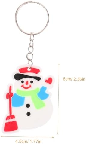 12pcs Cartoon Santa Keychains Christmas Decor