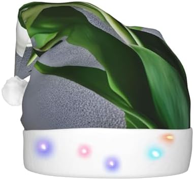White Tulips Christmas Hat with LED Lights