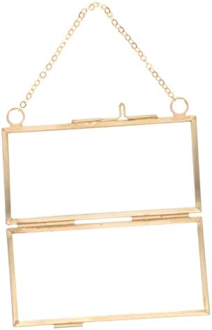 Healifty Brass Frame for Dried Flowers and Artwork Display