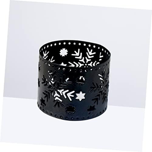 Christmas Iron Candle Holders Snowflake Design Elegant Desktop Pen Holder