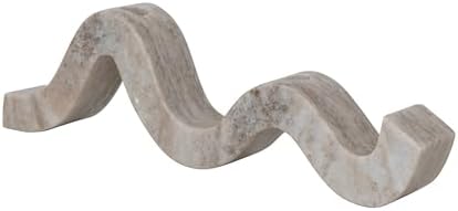 Marble Wave Double Taper Candle Holder Beige