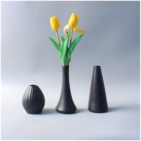 Modern Black Ceramic Vase for Home Decor