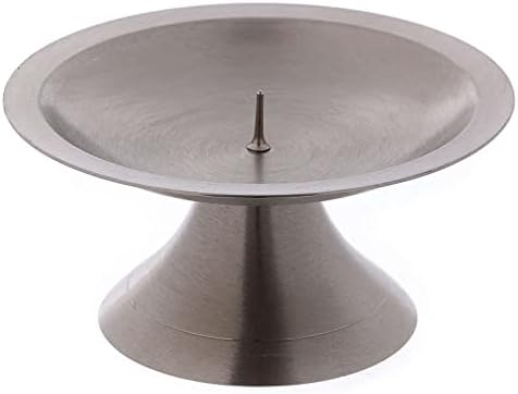 Circular Base Candle Holder with Spike 4 14 Inches