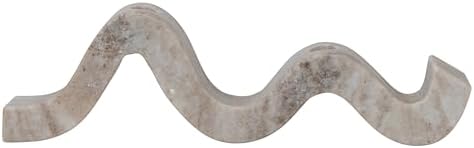 Marble Wave Double Taper Candle Holder Beige