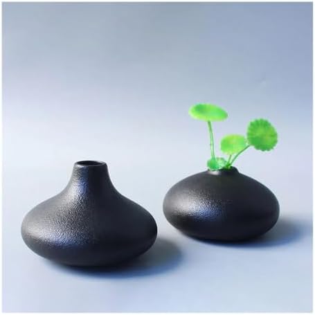 Modern Black Ceramic Vase for Home Decor
