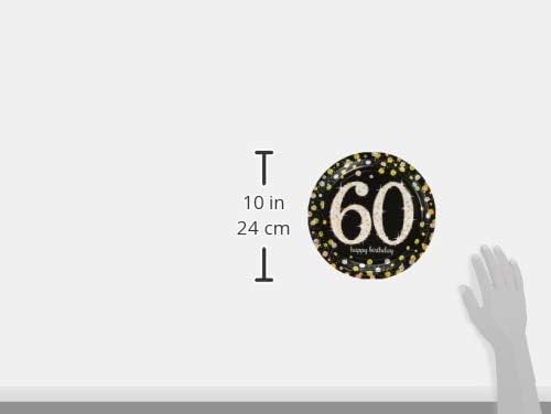 Amscan Sparkling Celebration 60 Round Plates 9 Inch Pack of 8