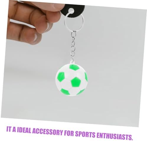 4pcs Realistic Soccer Keychain Pendants Durable Football Keyrings for Boys