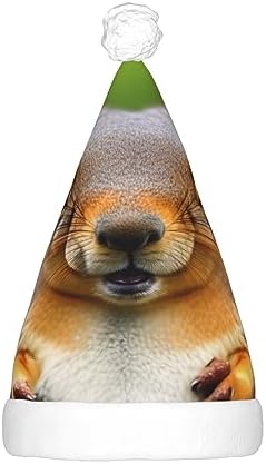 Squirrel Animal Print LED Christmas Hat for Adults