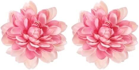 PATIKIL Artificial Lotus Flower Curtain Holdbacks 2Pcs Rose