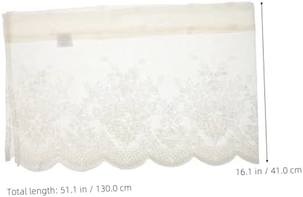 Happyyami Short Lace Window Valance Boho Decorative Curtain