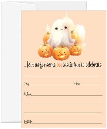Boo Bash Halloween Invites with Envelopes 25 Guests
