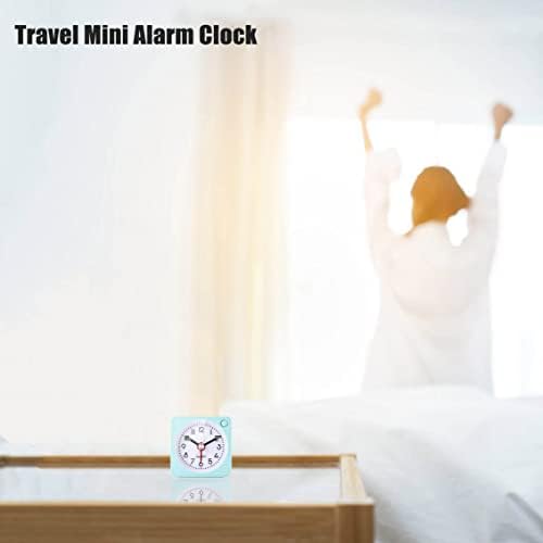 Jisile Travel Analog Alarm Clock 225 Inch Ultra Small with Snooze and Light