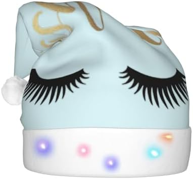 Vibrant Christmas Hat with LED Lights for Adults