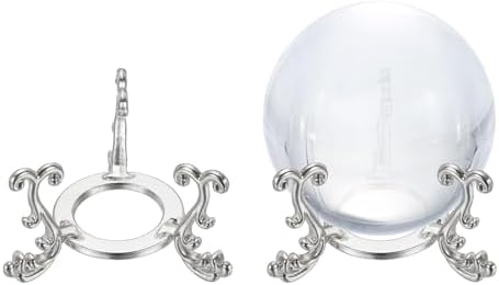 Uxcell 2pcs Metal Crystal Sphere Holder for Home Decor