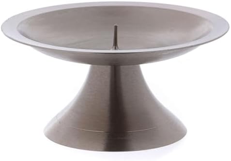 Circular Base Candle Holder with Spike 4 14 Inches
