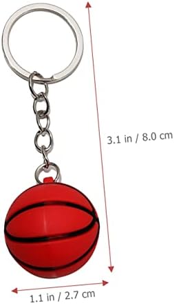 8pcs Sports Keychains Keyrings for Backpacks Luggage and School Bags