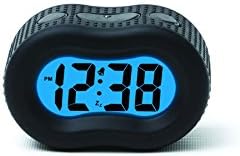 Timelink Smartlight Rubber Alarm Clock with Night Light Black