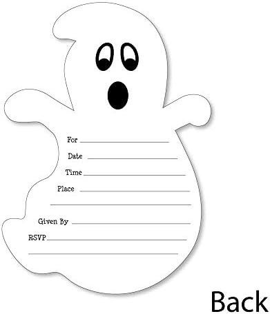 Big Dot of Happiness Spooky Ghost Halloween Party Invitations Set of 12