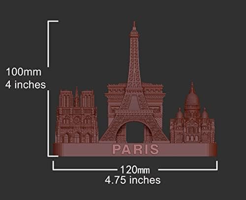 Pittsburgh 3D City Famous Building Model Statue Silver 4 Inch
