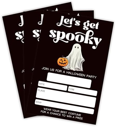 EXW Halloween Party Invitations With Envelopes - 20 Set 1