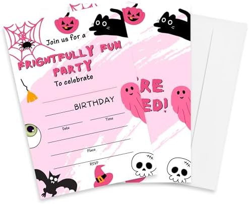 Cudwid Halloween Party Invitations 20 Fill In