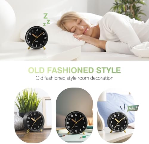 YouJabz Silent Analog Clock with Night Light