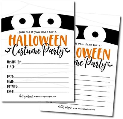 Hadley Designs 25 Mummy Halloween Party Invites