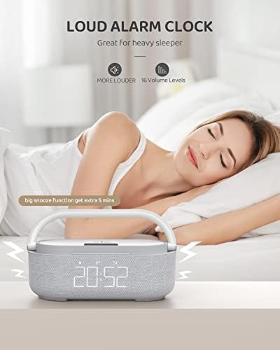 COLSUR 6 in 1 Bluetooth Speaker with Wireless Charger and LED Night Light