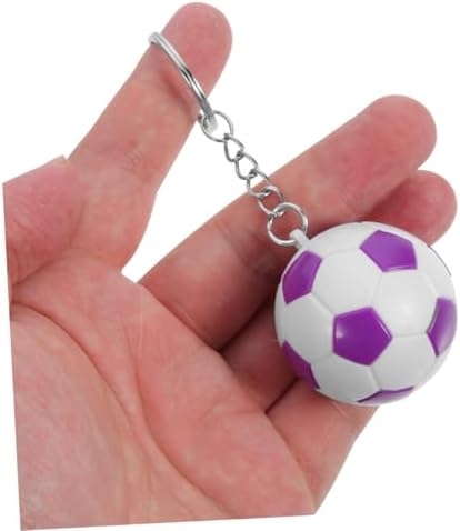 4pcs Realistic Soccer Keychain Pendants Durable Football Keyrings for Boys